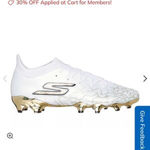 Skechers White and Gold Soccer Cleats